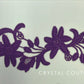 Purple Embroidered Floral Applique