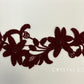 Burgundy Embroidered Floral Applique
