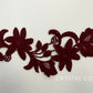 Burgundy Embroidered Floral Applique