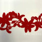 Red Embroidered Floral Applique