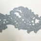 Gray Embroidered Ornate Applique