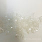 White Embroidered and Beaded Floral Applique