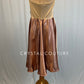 Bronze & Copper Leotard with Silky Skirt and Appliques