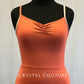 Salmon Camisole Leotard with Velour Back