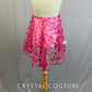 Custom Pink Halter Leotard with Embroidered Lace Baby Doll - Rhinestones