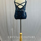 Custom Navy Zsa Zsa Lace Leotard  - Rhinestones