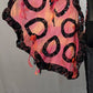 Custom Black Mesh Unitard with Warm Tone Butterfly Wings - Rhinestones