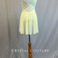 Ivory Lace and Lycra Leotard with Mesh Half-Skirt - Rhinestones