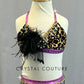 Custom Velour  Leopard Print Halter Two Piece - Rhinestones