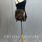 Custom Black Zsa Zsa and Brown Textured Cave Girl Inspired Leotard - Rhinestones