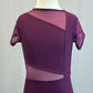 Plum Unitard with Mesh Inserts