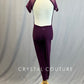 Plum Unitard with Mesh Inserts