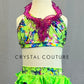 Purple and Green Multi Color Halter Top and Trunks