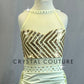 Ivory Leotard with Separate Satin Lycra High Low Skirt