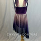 Purple, Mauve, Dusty Pink Ombre Lyrical Dress With Applique