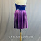 Custom Blue Halter Leotard With Attached Purple Silk Ombre Skirt