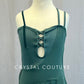 Sage Green Criss Cross Leotard Dress