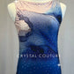 Blue & Pink Watercolor Print Leotard - Rhinestones