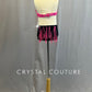 Custom Hot Pink and Black Connected Two Piece with Fringe Bundles - Rhinestones