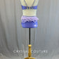*Brand New* Custom Lavender Two Piece with Lilac Appliques and Ruffle Bustle - Rhinestones