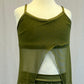 Custom Olive Green Mesh Tank Overlay with Top and Trunks