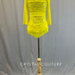 Yellow Zsa Zsa and Mesh Leotard with Fringe Skirt