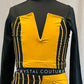 Mustard & Black striped Mock Neck Top and Wide Leg Pants