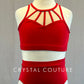 Red Two Piece with Strappy Chest Detailing