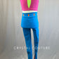 Neon Multicolor Two Piece with Layered Cutouts