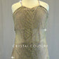 *Brand New* Custom Nude Leotard with Stoned Fishnet Overlay - Rhinestones