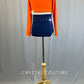 Neon Orange Construction Theme Two Piece - Rhinestones