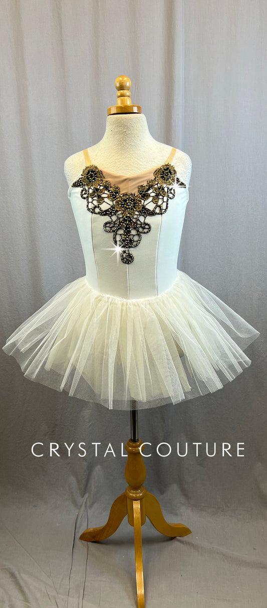 Custom White and Ivory Tutu Dress