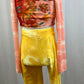 Custom Yellow and Pink Long Sleeve and Pants Three-Piece Set