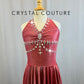 Custom Metallic Berry Pink Dress -Rhinestones