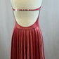 Custom Metallic Berry Pink Dress -Rhinestones