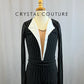 Custom Black and White Pinstripe Leotard and Pants Set