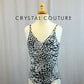 Black, White and Gray Leopard Print Leotard