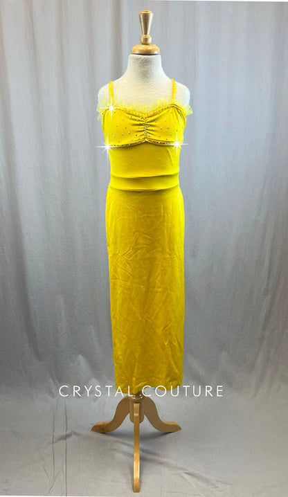 Bright Yellow Dress With Built In Leotard