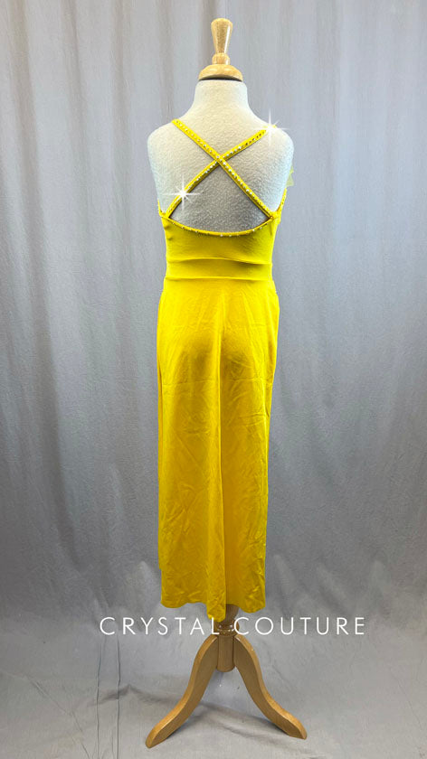 Bright Yellow Dress With Built In Leotard