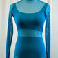 Teal Mesh and Lycra Lyrical Dress with Briefs