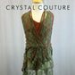 *Brand New* Custom Olive Green Lace and Burnt Amber Leotard Dress