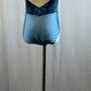 Custom Steel Blue Lycra and Velvet Leotard