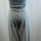 Custom Gray with Red stitching Crop Top and Mesh Pant Set