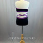 Black Lycra Two Piece With Purple Trim and Straps