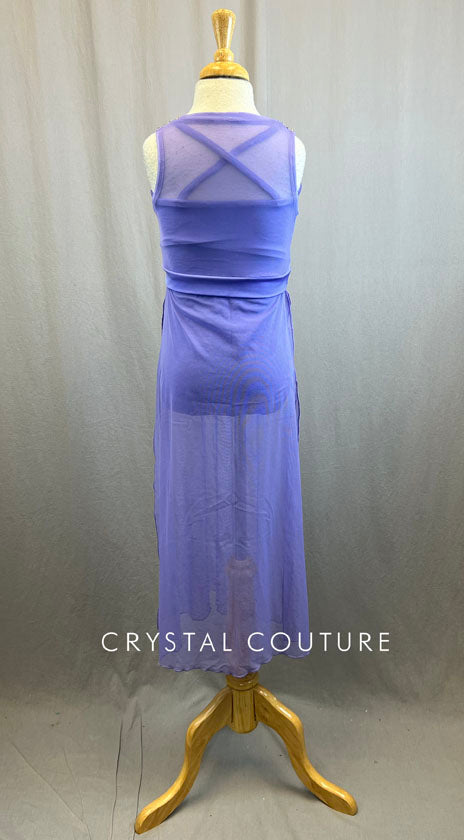 Lavender Tunic Style Lyrical Dress with Rhinestones