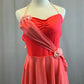 Custom Coral Ballet Dress with Rose Chiffon Sash And Skirt