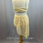 Custom Ivory Two Piece with Butter Yellow Sequin Lace Mesh