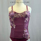 Custom Plum Corset with Appliques and Matching Briefs