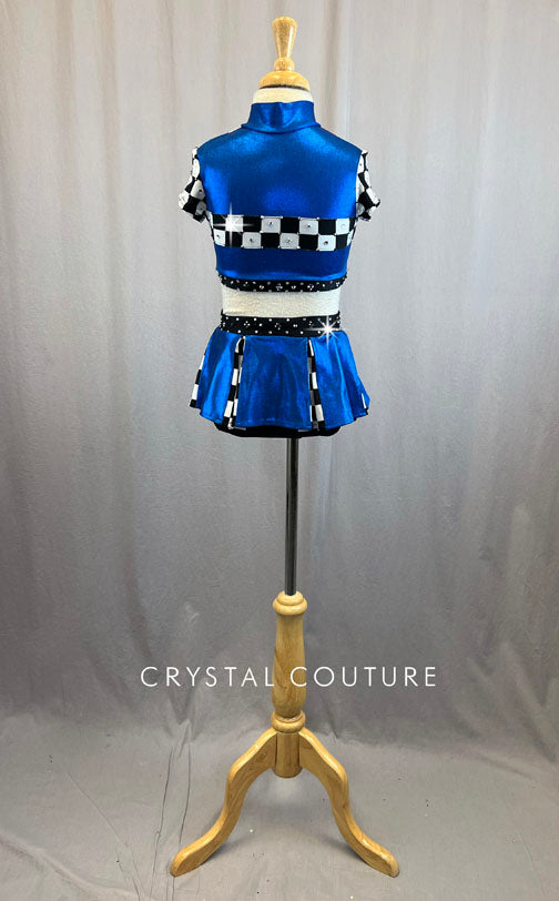 Custom Race Car Blue and Black Two Piece