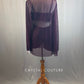 Custom Plum Mesh Tunic With Rhinestones and Plum Bra and Shorts